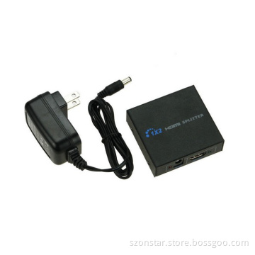 1X2 Port HDMI Splitter Amplifier Repeater 3D 1080P Female